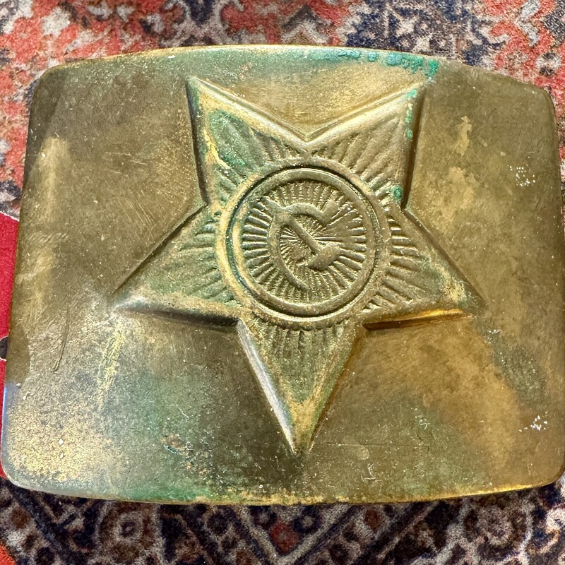 Belt Buckle Soviet WWII, Brass, Size: 3x2