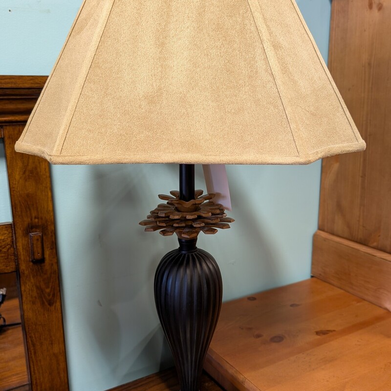 Black Metal W Pinecones, Fabric, Shade
16 x 29h