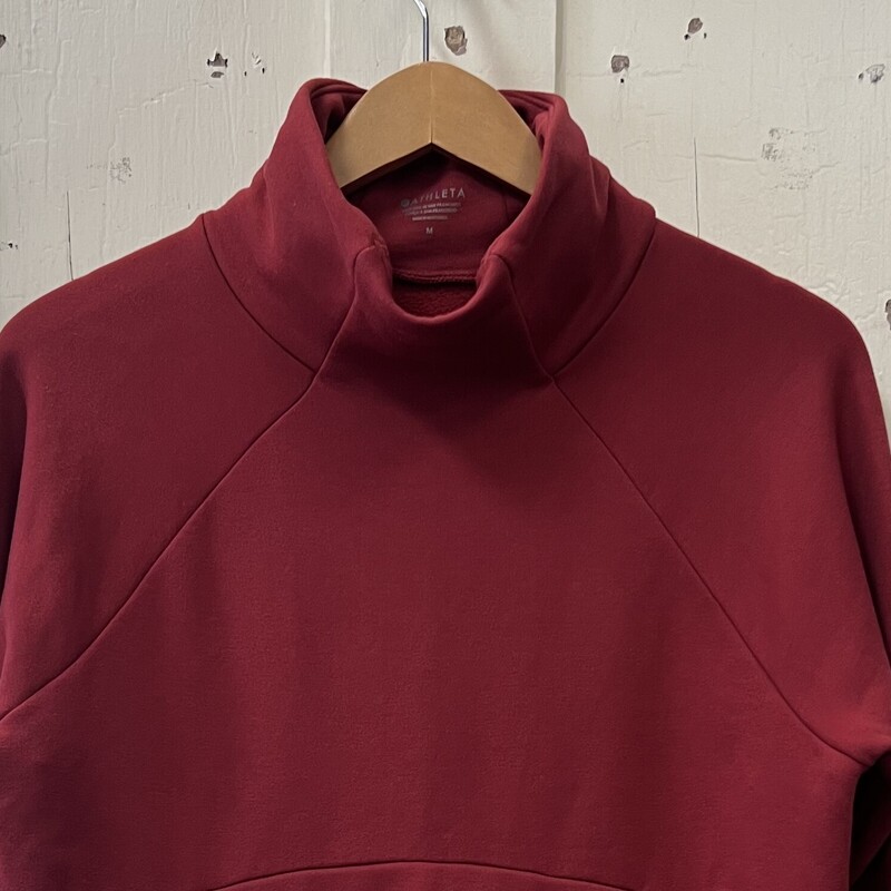 Red Flce Mock Pullover