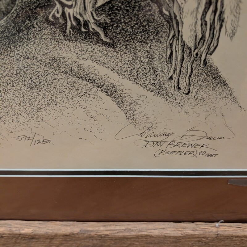 DanBrewer Nat American, S/N, Framed<br />
26 x 34h