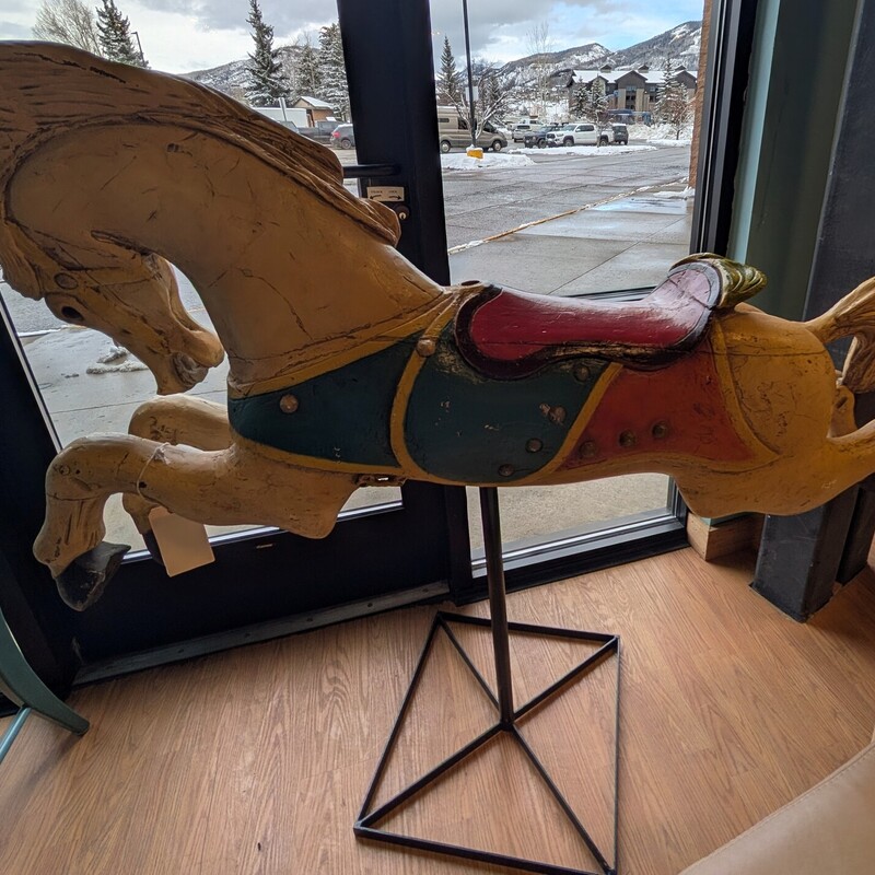 Carousel Horse Vintage, Fiberglass, On Stand
60 x 12 x 53h