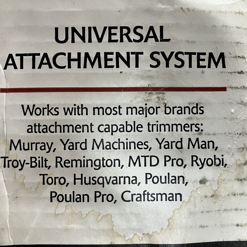 Hedge Trimmer Attachment For String Trimmers, Click Link<br />
<br />
New In Box<br />
<br />
Fits most Attachment Capable Trimmers
