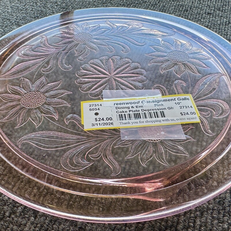Cake Plate Depression Gls