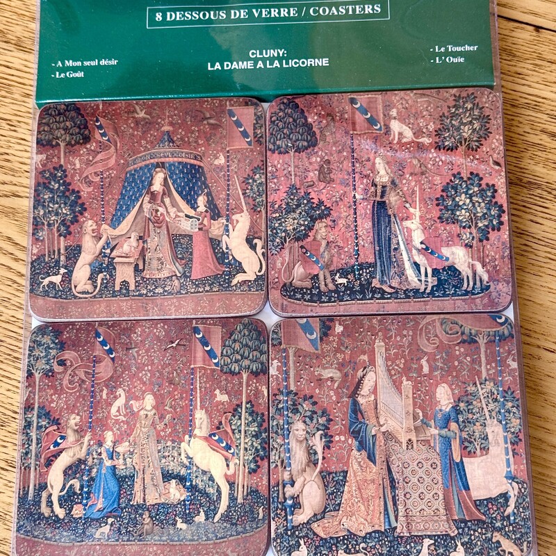 Coasters Lady & Unicorn