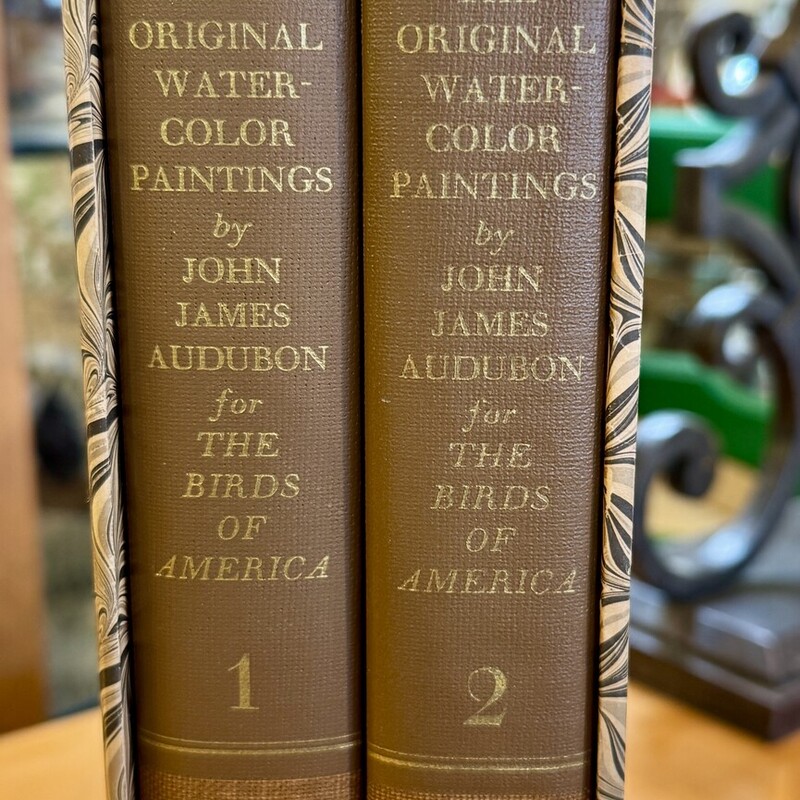 Original Watercolor Paintings by John James,<br />
Audobon for The Birds Of America, Boxed, Size: 2 Books