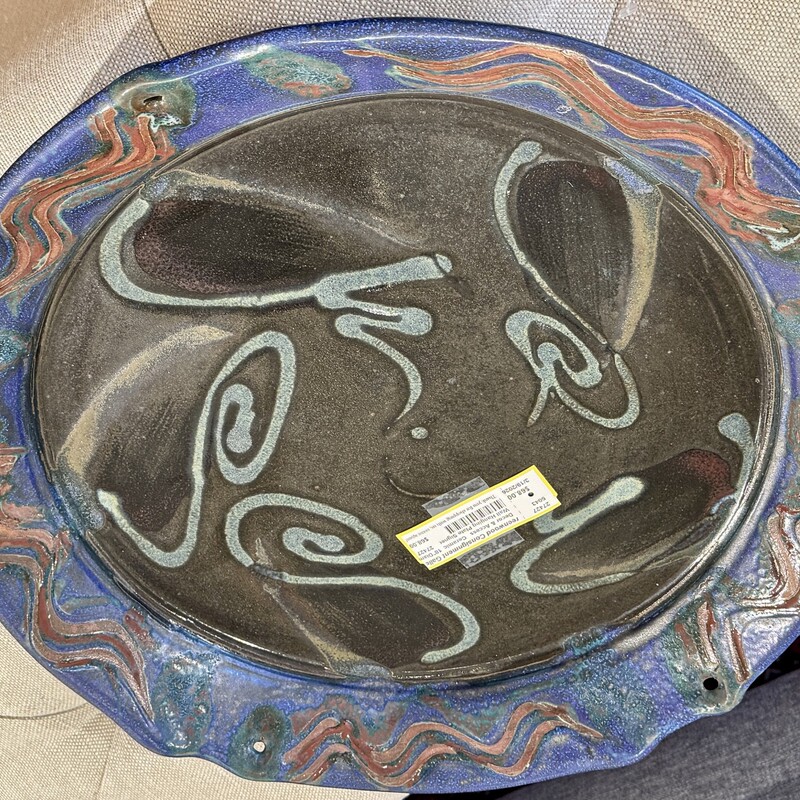 Plate Signed - can be hung, Ceramic, Size: 18Diam