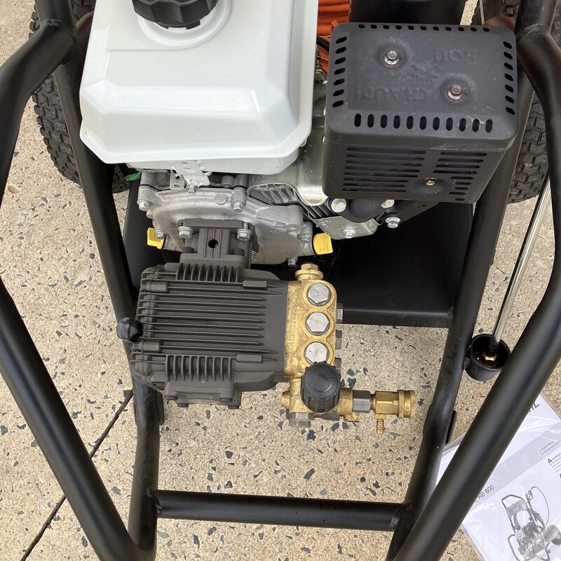 Pressure Washer, STIHL, RB 600

The STIHL RB600 is a powerful and versatile pressure washer designed for heavy-duty cleaning tasks. With a maximum pressure output of 3,200 PSI and a water flow rate of up to 3.0 GPM, this pressure washer is capable of removing even the toughest dirt, grime, and stains from a variety of surfaces.

The RB600 is powered by a reliable 208cc engine that provides consistent and efficient performance. It also features a triplex pump with an adjustable pressure unloader valve, which allows you to easily adjust the pressure output to suit the cleaning task at hand. The pressure washer also includes a detergent injection system that makes it easy to apply cleaning solutions to surfaces for even more effective cleaning.

The RB600 is designed with user comfort and convenience in mind. It has a durable and heavy-duty frame with large, air-filled tires that make it easy to maneuver over rough terrain. The pressure washer also features an ergonomic spray gun with a soft grip handle, as well as a 50-foot high-pressure hose that provides plenty of reach for cleaning large areas.

Overall, the STIHL RB600 is a powerful and reliable pressure washer that is ideal for heavy-duty cleaning tasks. It provides the performance, versatility, and safety features needed to tackle a wide range of cleaning tasks with ease, making it a valuable addition to any homeowner or professional's cleaning arsenal.