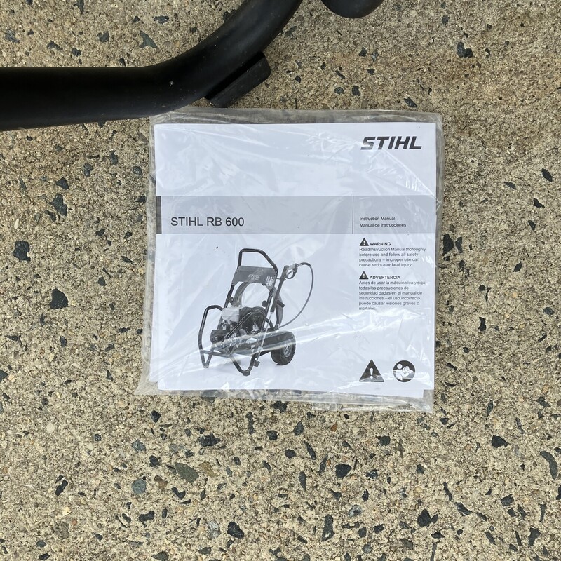 Pressure Washer, STIHL, RB 600

The STIHL RB600 is a powerful and versatile pressure washer designed for heavy-duty cleaning tasks. With a maximum pressure output of 3,200 PSI and a water flow rate of up to 3.0 GPM, this pressure washer is capable of removing even the toughest dirt, grime, and stains from a variety of surfaces.

The RB600 is powered by a reliable 208cc engine that provides consistent and efficient performance. It also features a triplex pump with an adjustable pressure unloader valve, which allows you to easily adjust the pressure output to suit the cleaning task at hand. The pressure washer also includes a detergent injection system that makes it easy to apply cleaning solutions to surfaces for even more effective cleaning.

The RB600 is designed with user comfort and convenience in mind. It has a durable and heavy-duty frame with large, air-filled tires that make it easy to maneuver over rough terrain. The pressure washer also features an ergonomic spray gun with a soft grip handle, as well as a 50-foot high-pressure hose that provides plenty of reach for cleaning large areas.

Overall, the STIHL RB600 is a powerful and reliable pressure washer that is ideal for heavy-duty cleaning tasks. It provides the performance, versatility, and safety features needed to tackle a wide range of cleaning tasks with ease, making it a valuable addition to any homeowner or professional's cleaning arsenal.