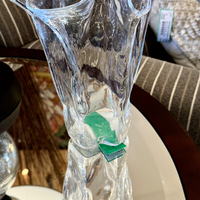 Vase Art Glass Ruffle