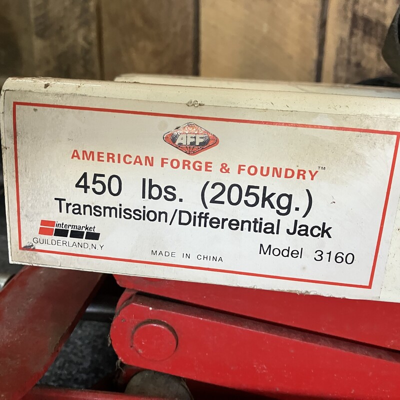 Transmission Jack<br />
<br />
American Forge & Foundry 3160 Transmission Jack 450 Lb