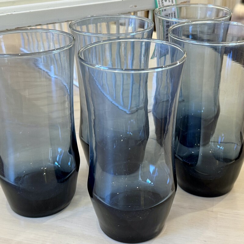 Vintage Tumblers Libby Apollo, Dusky Blue,
Size: 5 Pc Set