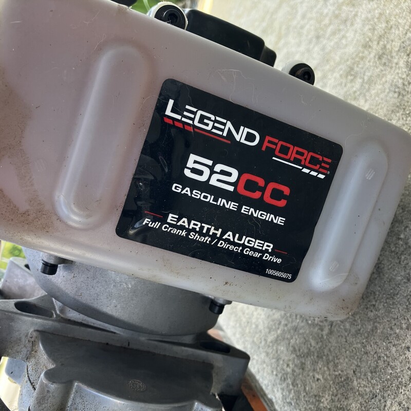 Earth Auger, Legend Force, 52 cc 2-Cycle Gas Powered 1-Man Earth Auger with 8 in. Bit