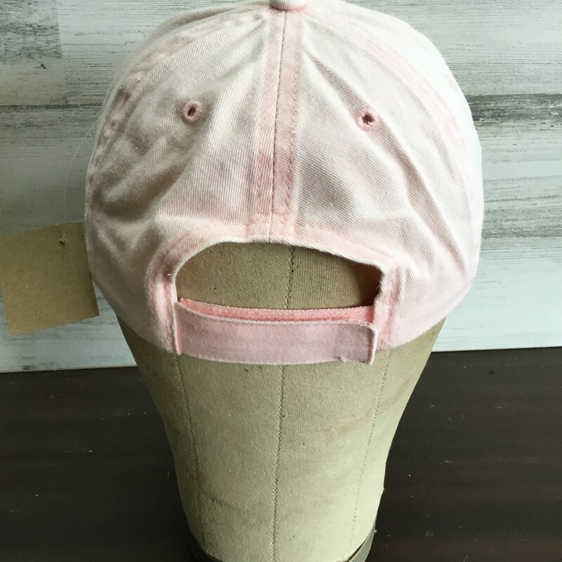 Who doesn't need one of these super cute pastel pink ball caps that  we embellished an old truck with a floral vintage fabric. One Size Fits All.