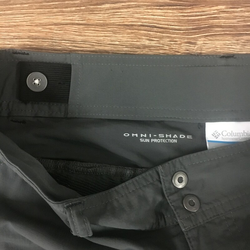 Zip Off Pants Columbia, Gray, Size: 6