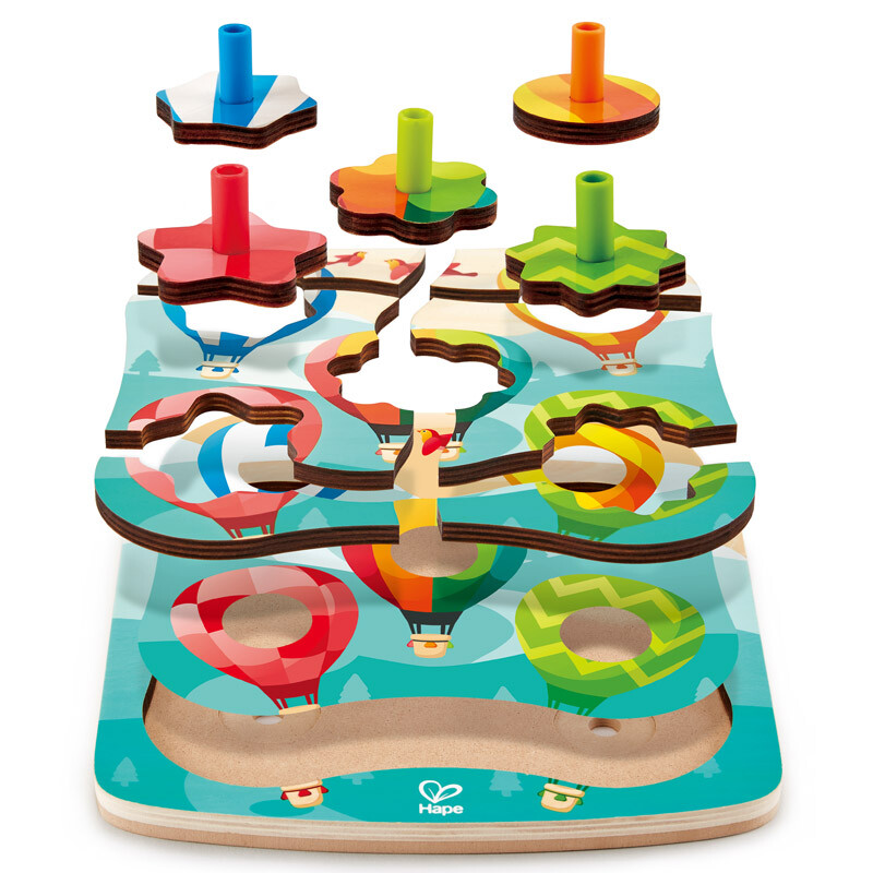 NWT.  This fun puzzle set combines two games in one! Put the pieces together to create a picture of balloons in the sky. The shapes at the center of each balloon are also fun spinning tops!  LOCAL PICK UP ONLY