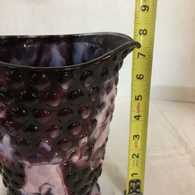 Beautiful purple slag 1000 eye winter pitcher