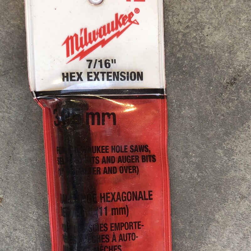 Milwaukee 48-28-4006 12-Inch Hex Shank Extensions for Selfeed Bits, Auger Bits and Hole Saws<br />
<br />
*NEW IN PACKAGE*