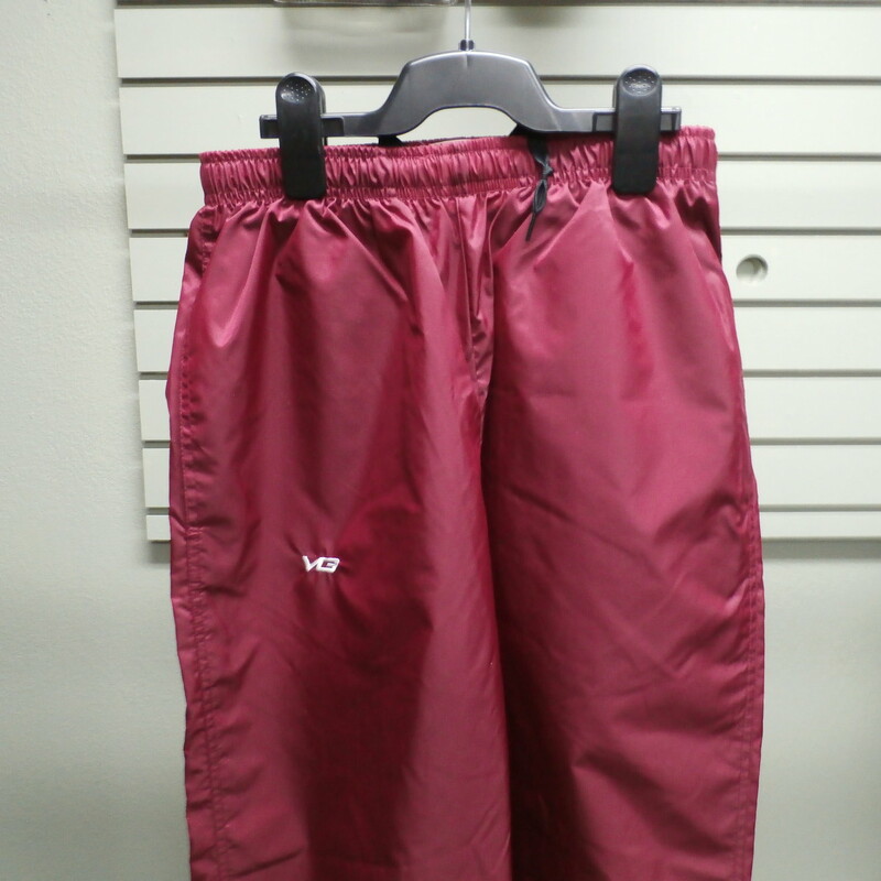 NCAA Montana Griz Nylon Pants Maroon Size XS #20212
Rating:   (see below) 1 - Excellent Condition
Team: Montana Grizzlies
Player: n/a
Brand: VG
Size: XS - Unisex (Measured Flat: Waist 12\"; length 40\"; Inseam 28\")
measurements are hip to hip; hip to end of leg hem; groin to end of leg hem
Color: Maroon
Style: athletic
Material: Body 100 Nylon Lining 100 Polyester
Condition: 1- Excellent Condition - this item still has the original tags on it; (see photos)
Shipping: FREE
Item #: 20212