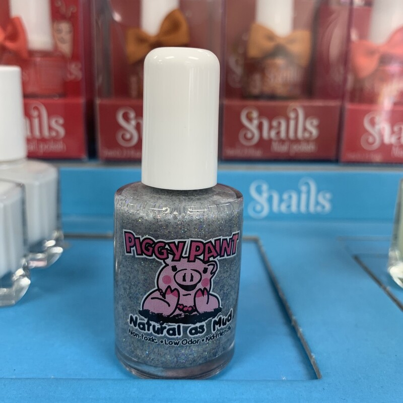 Silver Nail Polish, Glitter, Size: Nails