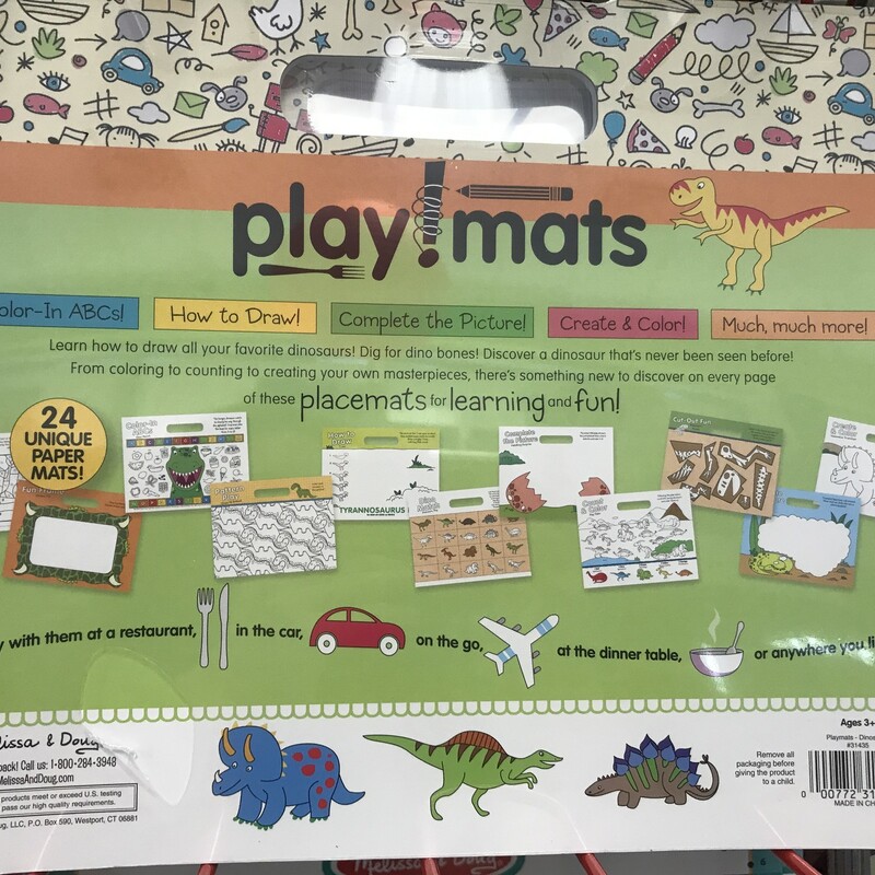 Dinosaurs Playcmat, 3+, Size: Colouring