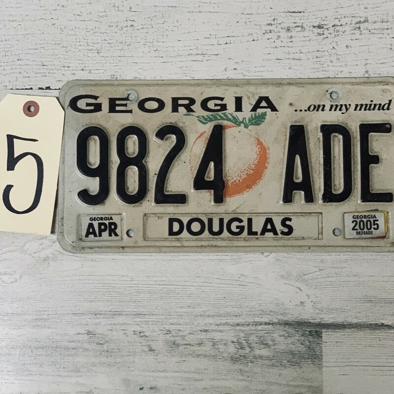These are old obselete Georgia and Alabama car tags, great for decorating or crafting with. Each Tag will vary unless you specify.