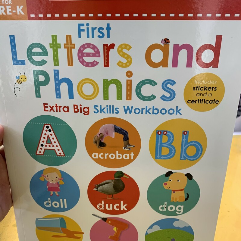 Letters And Phonics, PreK, Size: Workbook