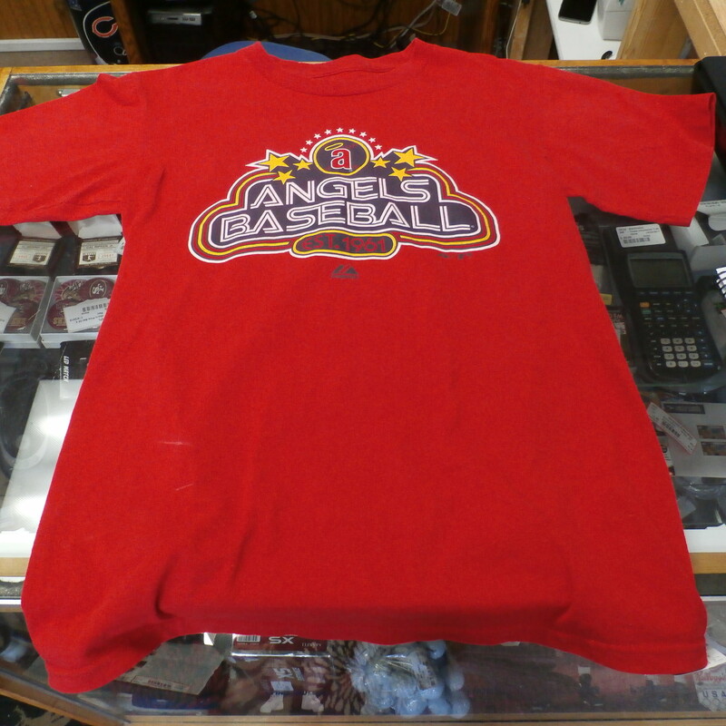 Majestic Vintage Angels Baseball Youth T-shirt Size Large L 