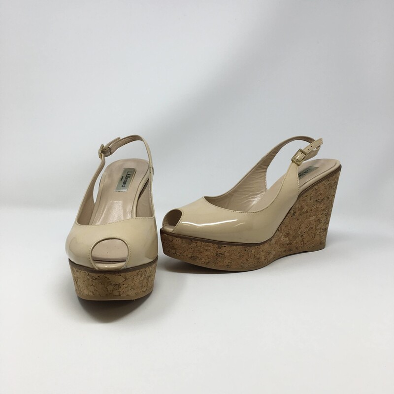 110-174 L.k.bennett, Tan, Size: X<br />
tan high wedges with cork material n/a  good condition