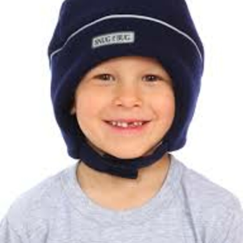 Cozy Fleece Winter Hat, Blue, Size: 6-12 M<br />
Made in Canada<br />
Warm Fleece Material<br />
Reflective Strip<br />
Daycare Friendly Design