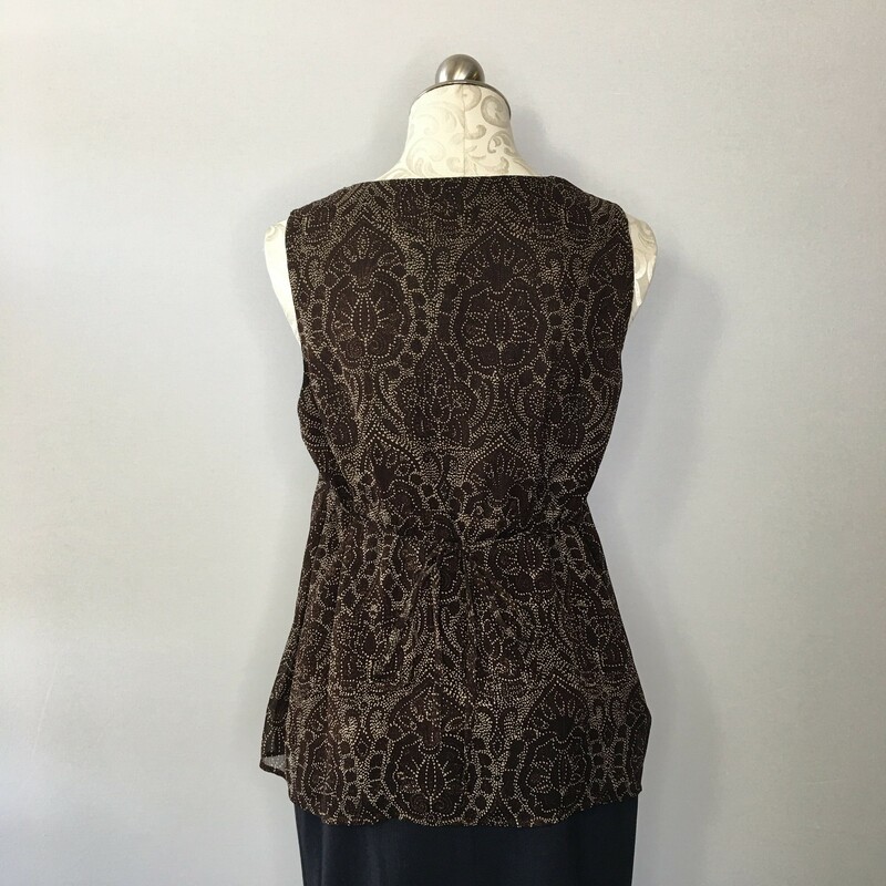 112-020 Michael Kors, Brown, Size: Large Brown Flowy Sleeveless Top WIth Sequin Details No tag  Good condition