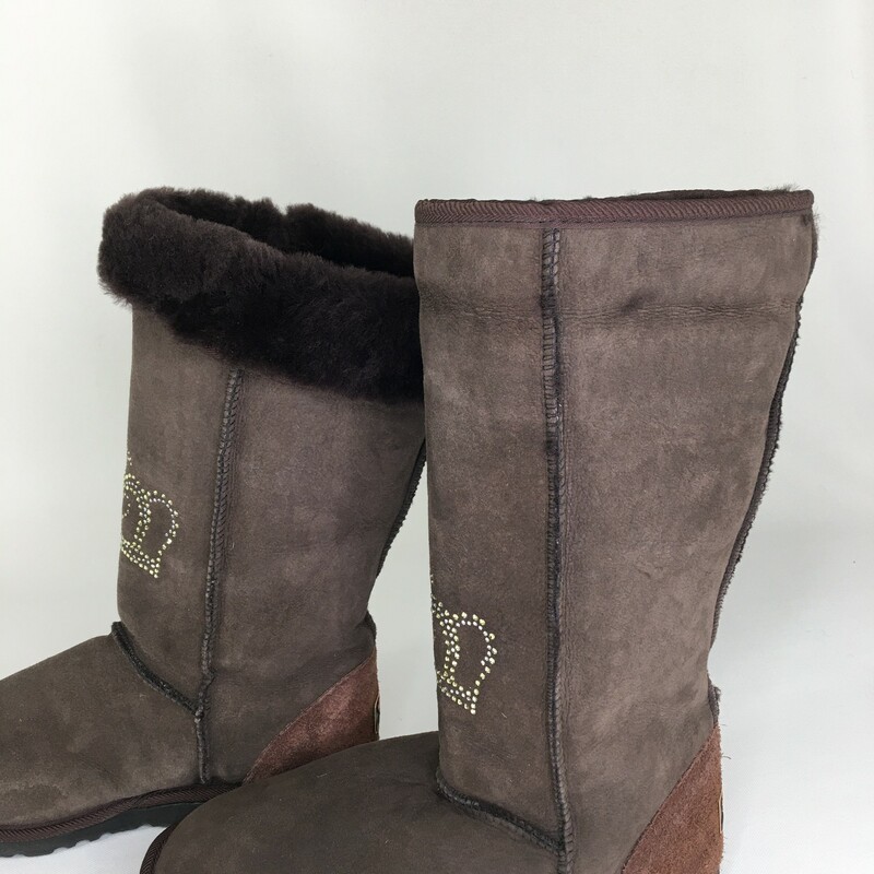 Tall Koolaburra Fur Boots, Brown, Size: 10