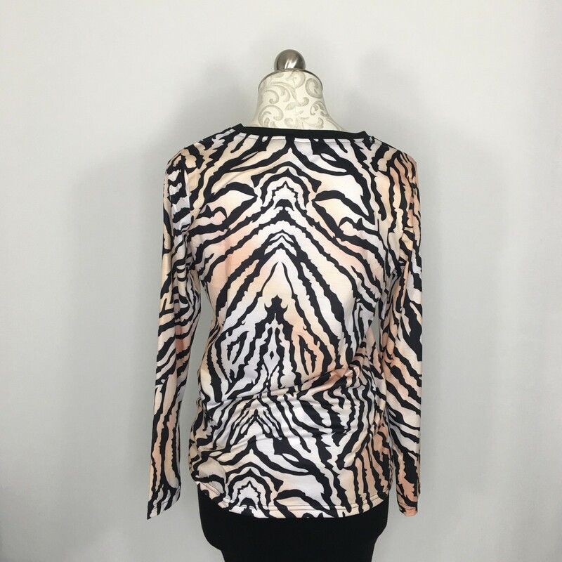 Tiger Print Long Sleeve, White An, Size: Small