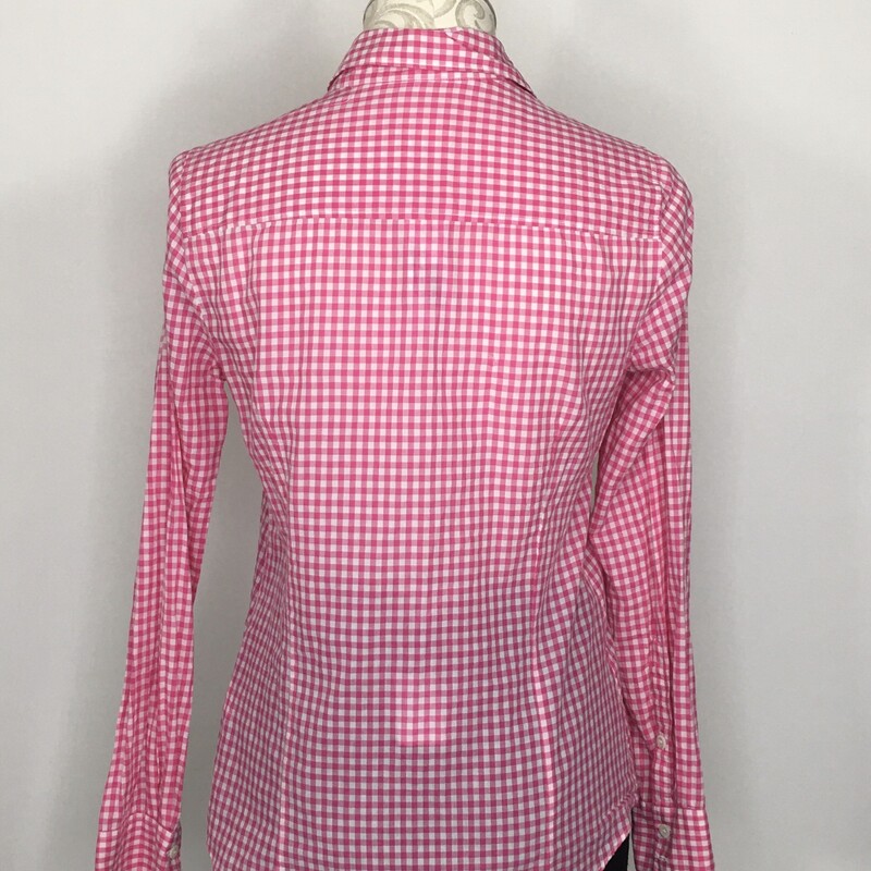 J Crew Plaid Button Up Sh, Pink And, Size: 4