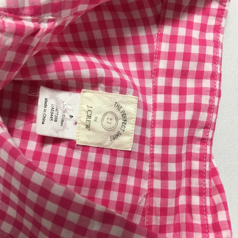 J Crew Plaid Button Up Sh, Pink And, Size: 4