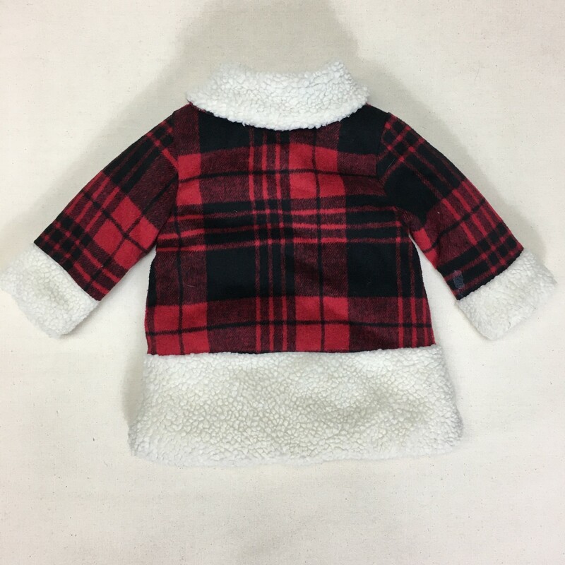 Penelope Fall Coat Plaid, Red, Size: 12M