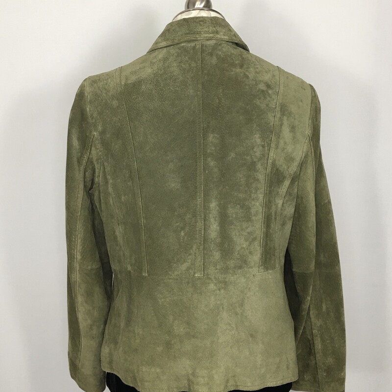 112-034 Valerie Stevens, Green, Size: L<br />
Thick Green Jacket 100% Leather  Good