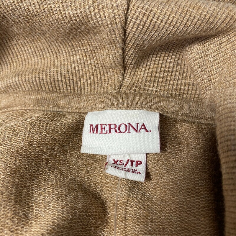 100-276 Merona, Brown, Size: XS Tan mockneck sweater