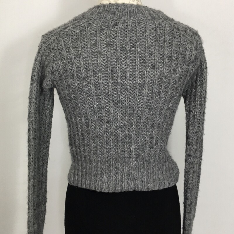 110-117 East Side West Si, Gray, Size: Medium Thick Gray Sweater With Zipper Detail -  Good