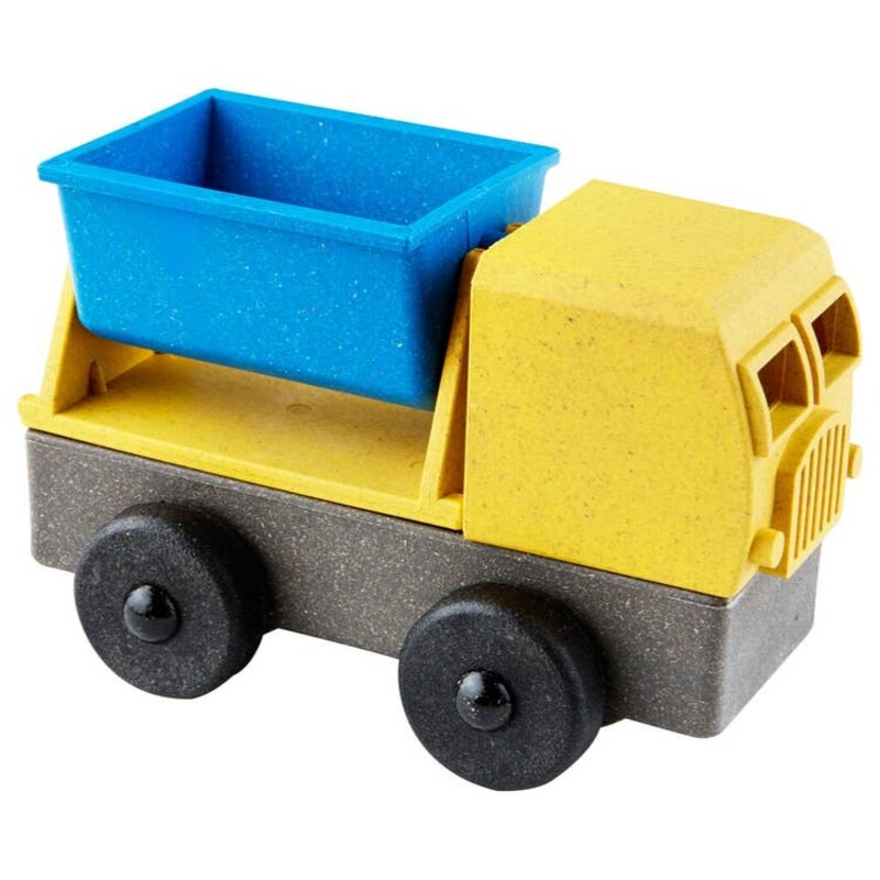 This tipper truck has four parts that your child can assemble into a working truck. Tipper has a bucket that holds stuff, and then you tip the bucket and the stuff spills out! If this doesn't sound like fun to you, then you're not 3 years old. This stem educational toy truck encourages early childhood development of problem solving, creative play, and fine-motor skills in kids aged 3+.

- Sustainable packaging made of recycled cardboard, doubles as a storage container.
Made in United States of America