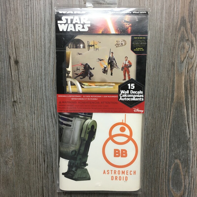 Star Wars Peel And Stick, Multi, Size: New