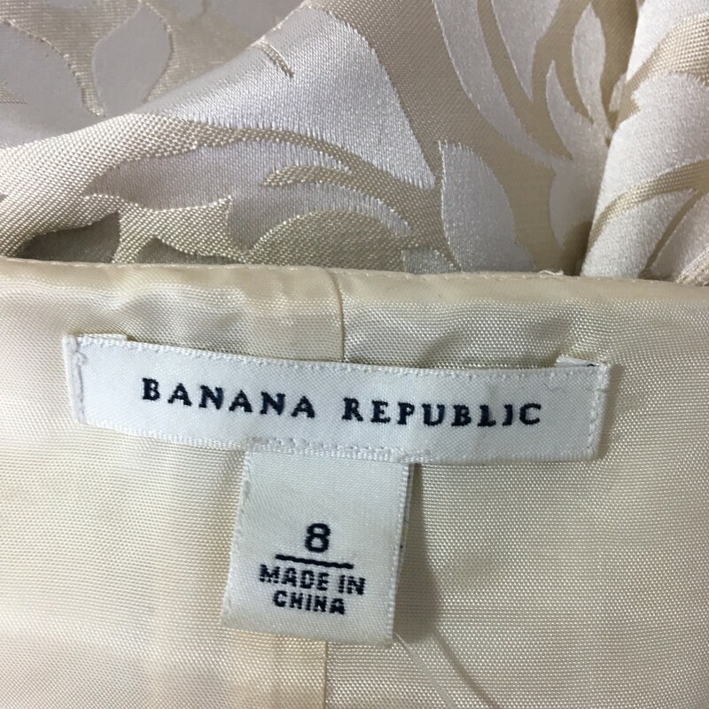 Banan Republic Silk Patte, Cream, Size: 8