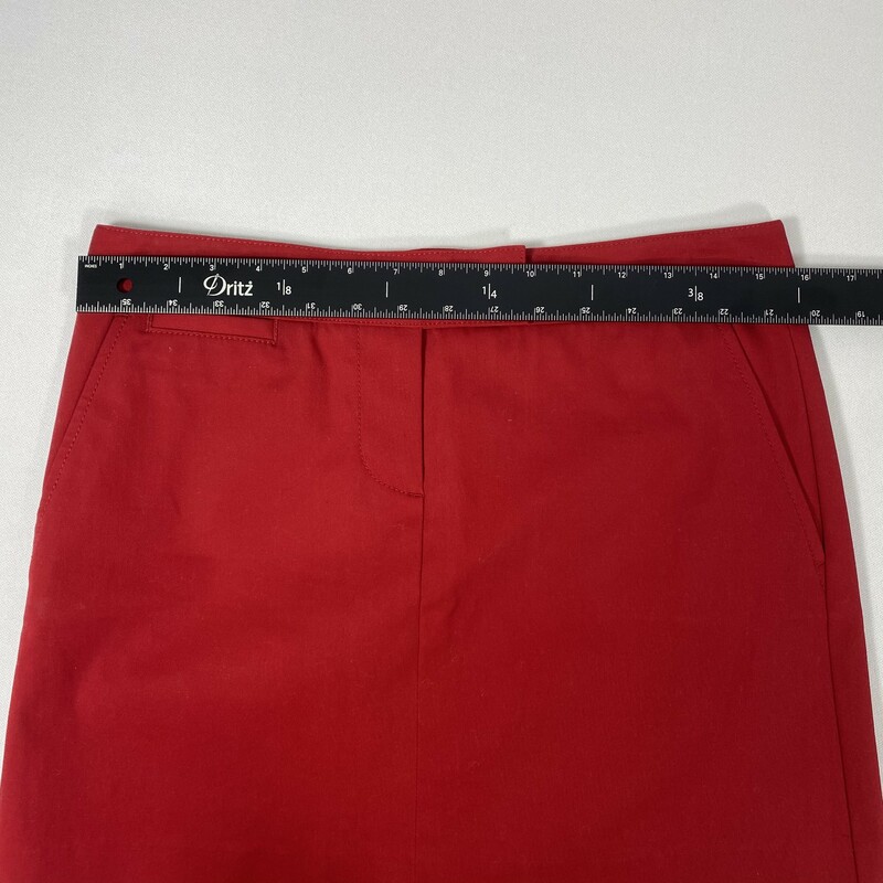 110-004 J Crew, Red, Size: 4 Short Plain Red Skirt 95% Cotton 5% Spandex  Good