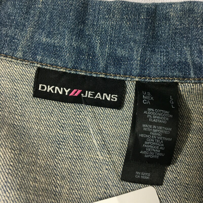 115-011 Dkny Jeans, Blue, Size: L<br />
Denim long sleeve jacket cotton/spandex