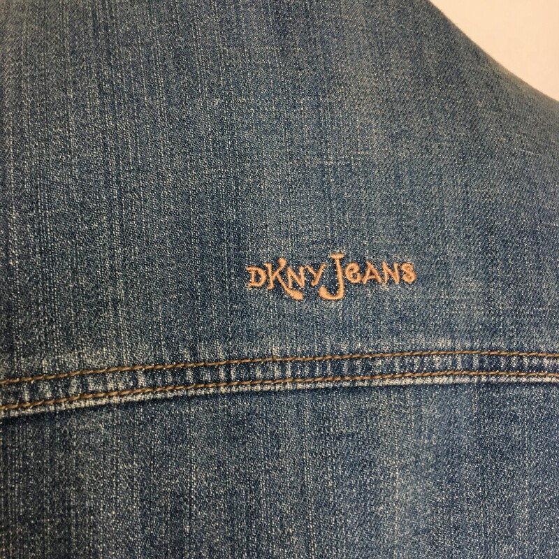 115-011 Dkny Jeans, Blue, Size: L<br />
Denim long sleeve jacket cotton/spandex
