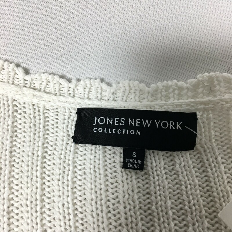 Jone New York Knit Cardig, White, Size: Small