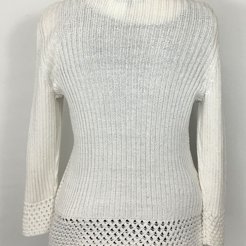 Jone New York Knit Cardig, White, Size: Small