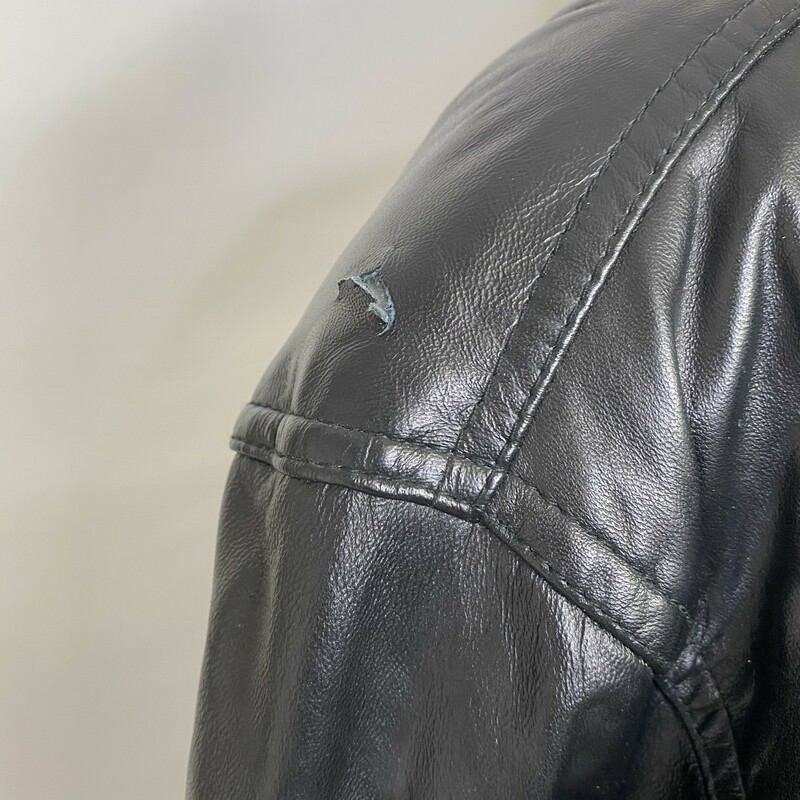 Colorado Long Leather Jac, Black, Size: Large shell: genuine leather lining: 100% acrylic