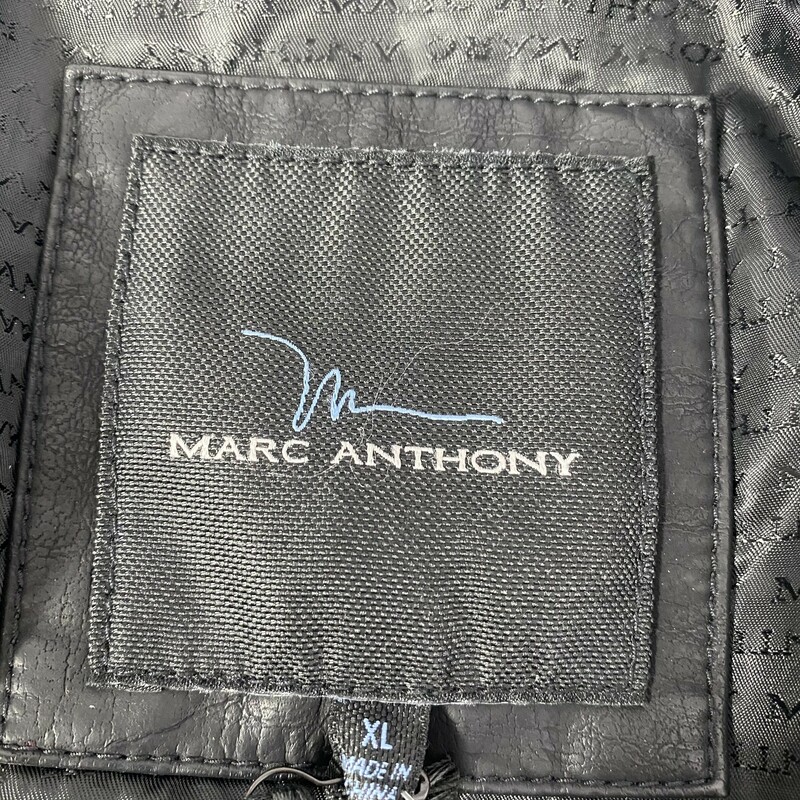 Marc Anthony New Leather, Black, Size: XL