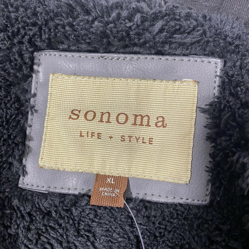Sonoma Fur Lined Leather, Grey, Size: XL