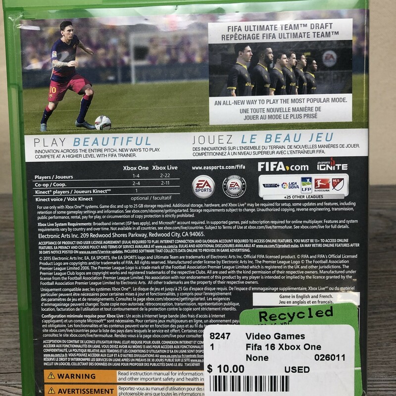 Fifa 16 Xbox One, None, Size: USED